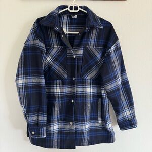H&M Blue Plaid Jacket